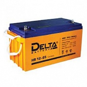 АКБ 65 А/ч 12 В аккумулятор Delta HR 12-65 / HR 12-65 L